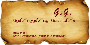 Gyöngyösy Gusztáv névjegykártya