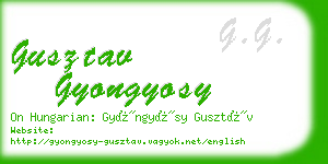 gusztav gyongyosy business card
