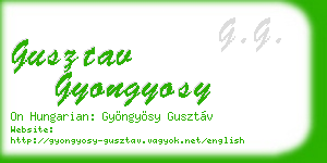 gusztav gyongyosy business card